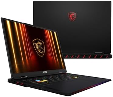 EXCaliberPC [2025] MSI Raider 18 HX AI A2XWJG-069US (Intel Core Ultra 9 285HX, 128GB DDR5 RAM, 2X 2TB NVMe SSD, NVIDIA GeForce RTX 5090, 18″ UHD+ mini LED, Windows 11 Pro) Gaming Laptop