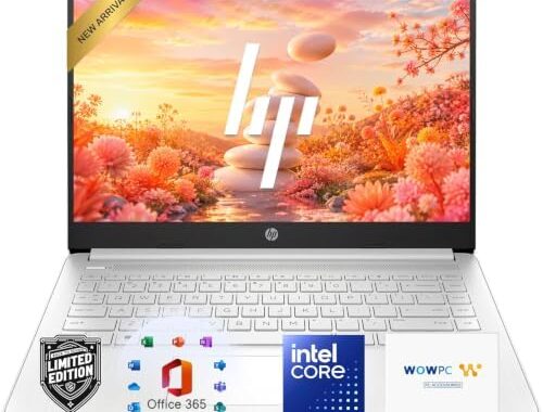 HP Essential Laptop Computer, 2026 Edition, 128GB SSD, Intel N150 CPU, Long Battery Life, Portable Design, 1TB Cloud Storage, Windows 11 with Microsoft 365